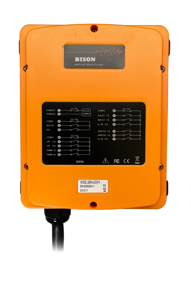 Bison Wireless Radio Remote Control - Hoist, Trolley & Bridge, 24v-264v, Dual Speed